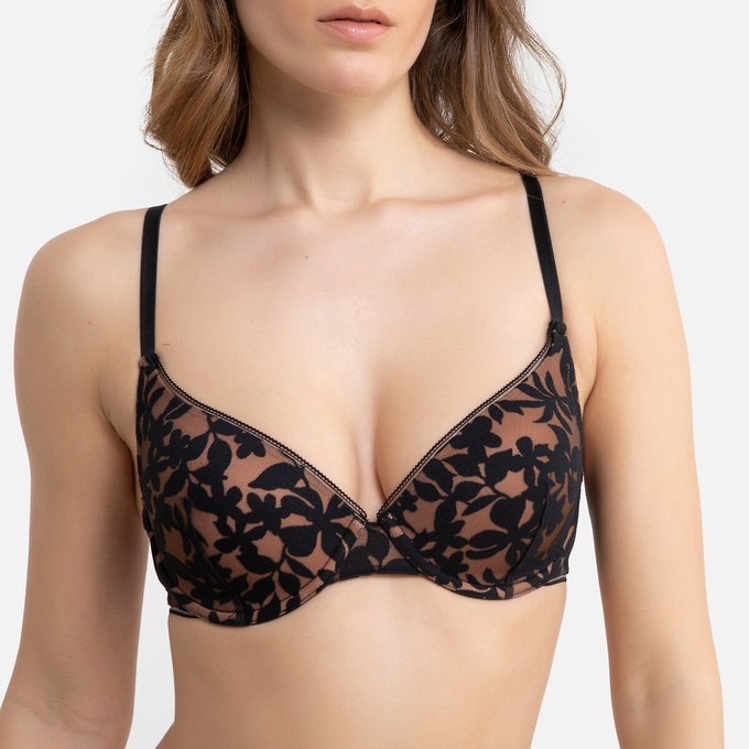 Barista floral padded bra La Redoute