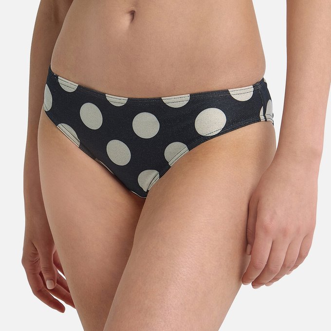 black white polka dot bikini
