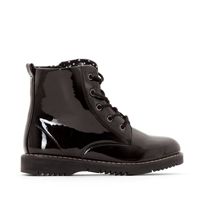 Kids Patent Ankle Boots