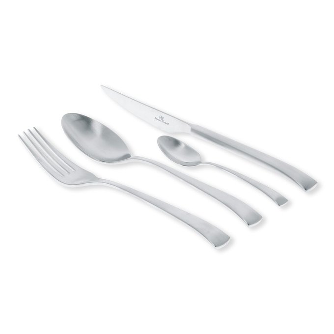 Couverts De Table En Inox 18 10 Satine 24 Pieces Dublin Satin Argent Bruno Evrard La Redoute