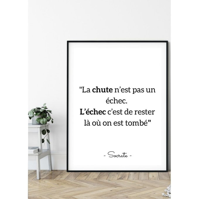 Affiche Socrate La Chute N Est Pas Un Echec Multicolore L Afficherie La Redoute