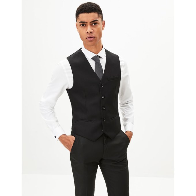 Gilet De Costume Amaury Slim Nugiamaury Noir Celio La Redoute