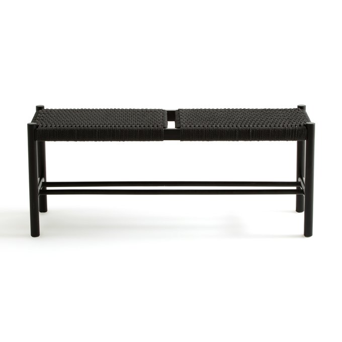 Taga Oak Hallway Bench Black La Redoute Interieurs Taga Oak Hallway Bench Black La