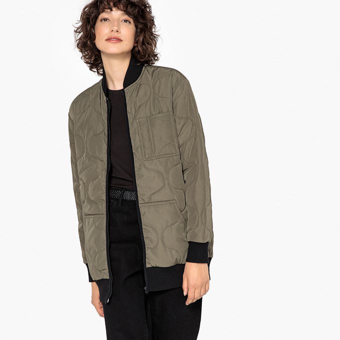 La Redoute Collections Womens Padded Linen Jacket