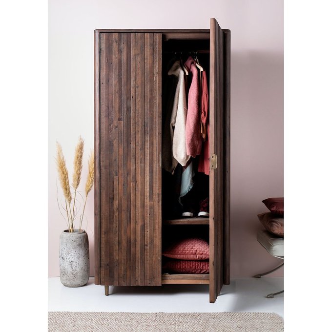 Armoire Penderie Bois Recycle Brun Queenstown Bois Naturel Pier Import La Redoute