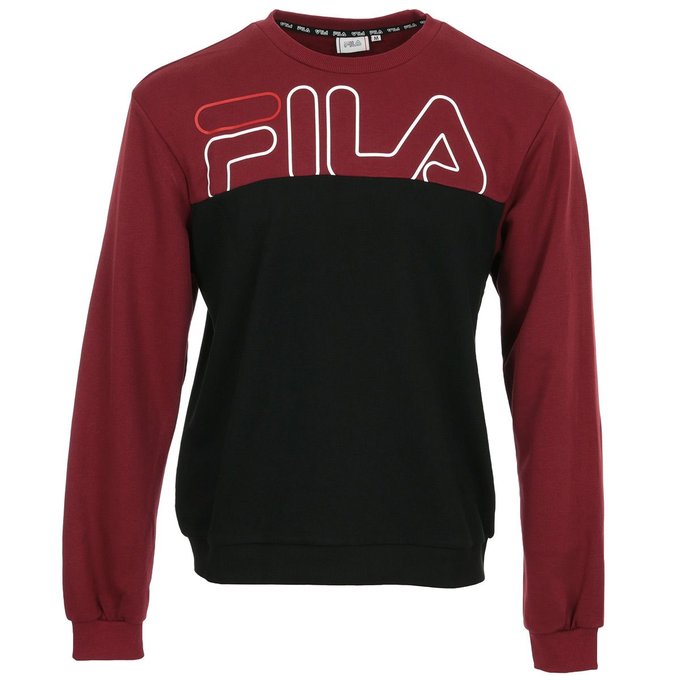 pull fila homme bordeaux
