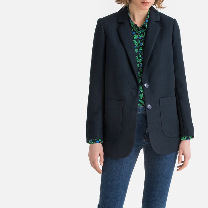 Langer Blazer Marine La Redoute Collections La Redoute