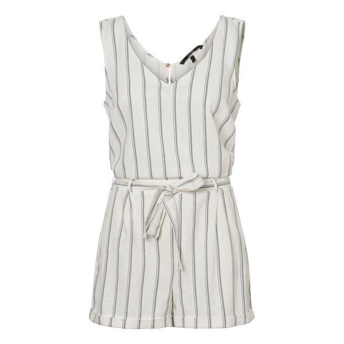 navy stripe playsuit