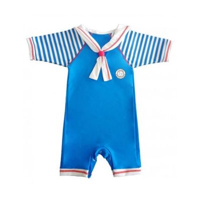 Combi Anti Uv Bebe Bleue A Col Matelot Le Petit Prince Bleu Mayoparasol La Redoute