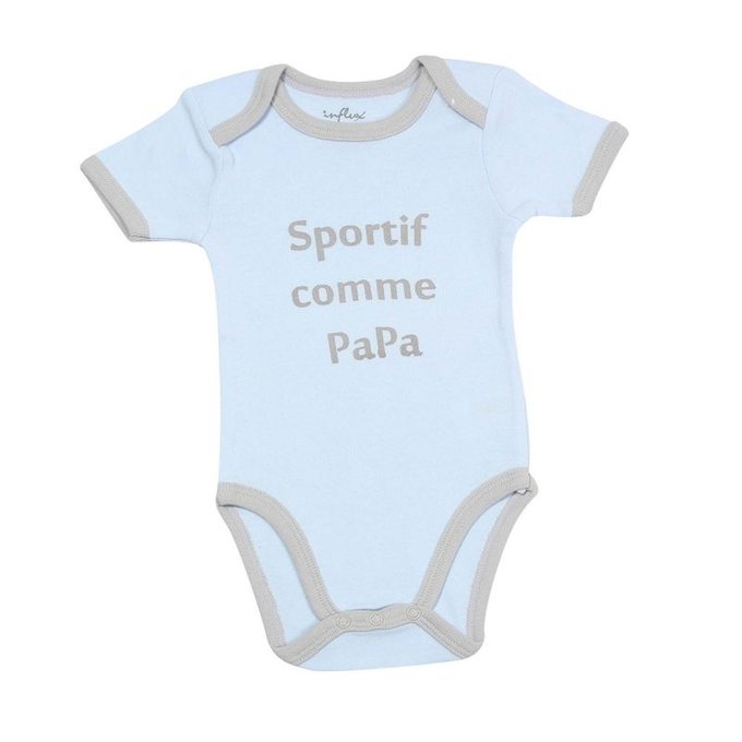 Body Bebe Manche Courte Sportif Comme Papa Bleu Les Kinousses La Redoute