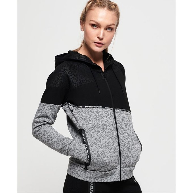 sweat à capuche zippé core gym tech