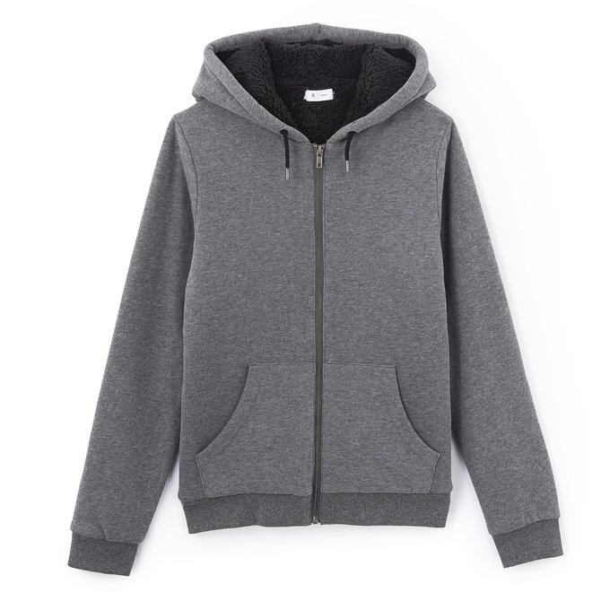 black fleece lined hoodie