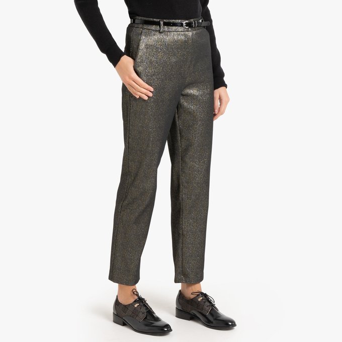 glitter skinny trousers