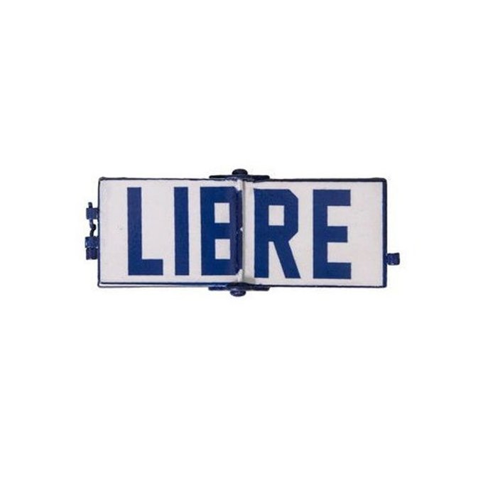 Plaque De Porte Toilettes Libre Occupe Metal Bleu Et Blanc Bleu Blanc Wadiga La Redoute