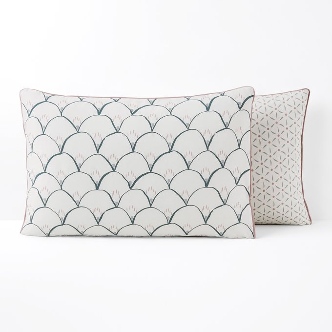 Elka patterned cotton percale Palmeira pillowcase in percale cotton