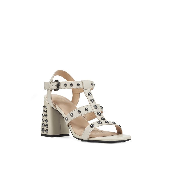 cream leather sandals