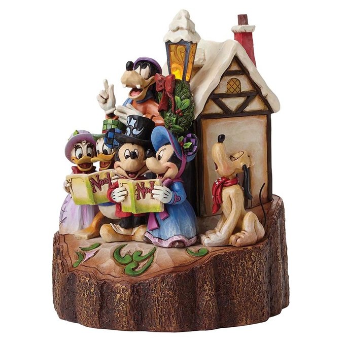 Wallpaper Figurine De Collection Mickey Chants De Noel Lumineuse Multicolore For iPhone Free