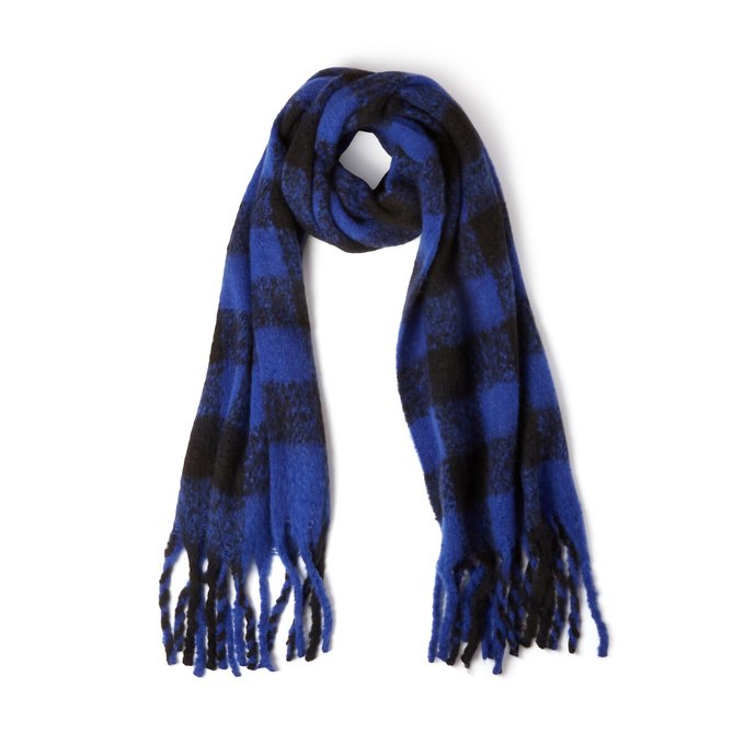 Sciarpa A Quadri Quadri Blu La Redoute Collections La Redoute