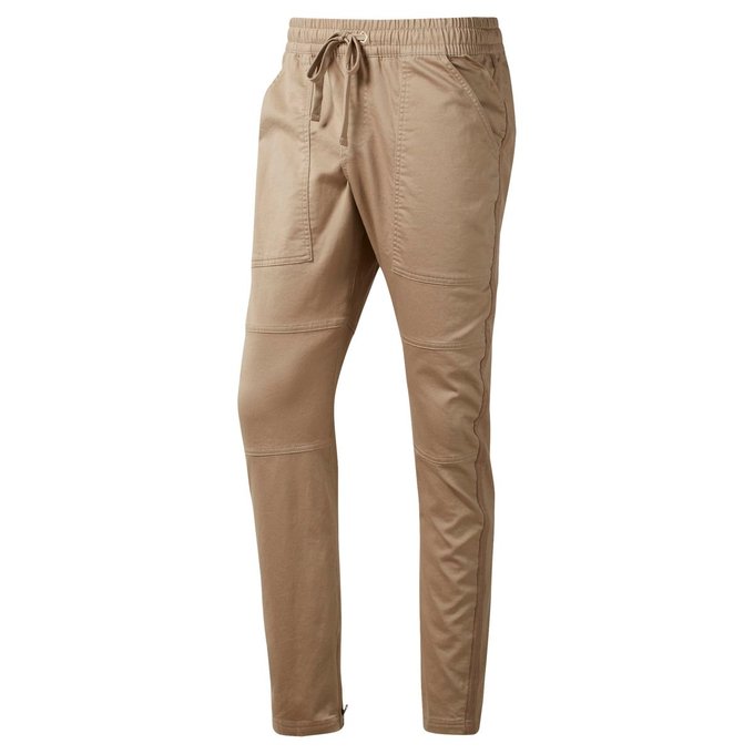 pantalon reebok beige