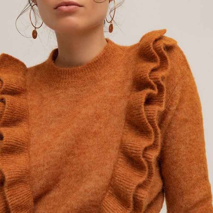 camel chunky knit jumper