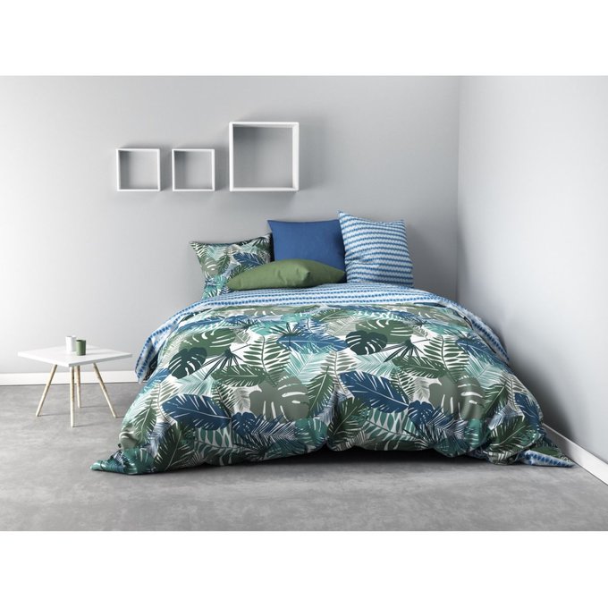 2 taies doreiller 63X63 cm NIGHT COLLECTION ZEN Parure de Couette Zen Coton Multicolore 240 x 220 cm