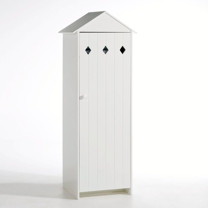 Noa Lacquered Mdf 1 Door Wardrobe White La Redoute Interieurs