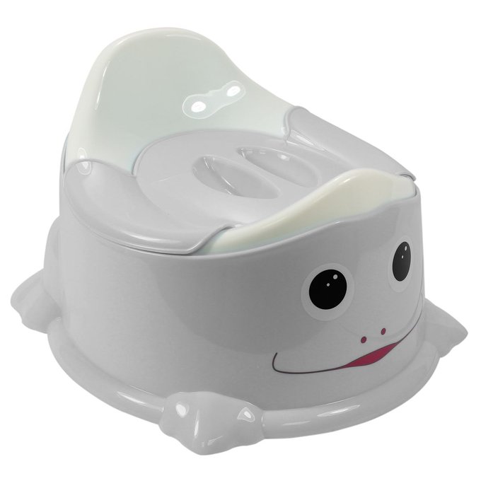 Pot De Toilette Bebe Couvercle Anti Odeur Poignee De Transport Rose Gris Monsieur Bebe La Redoute