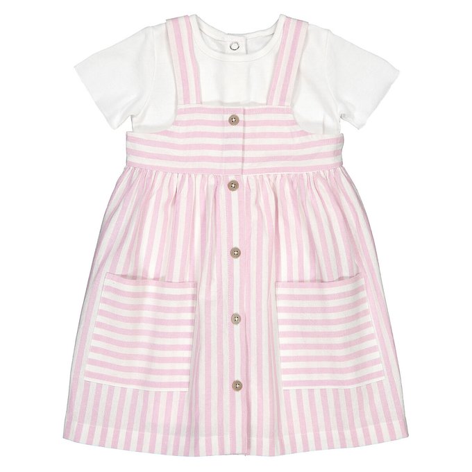 Conjunto de 2 peças, t-shirt e vestido, 3 meses-4 anos