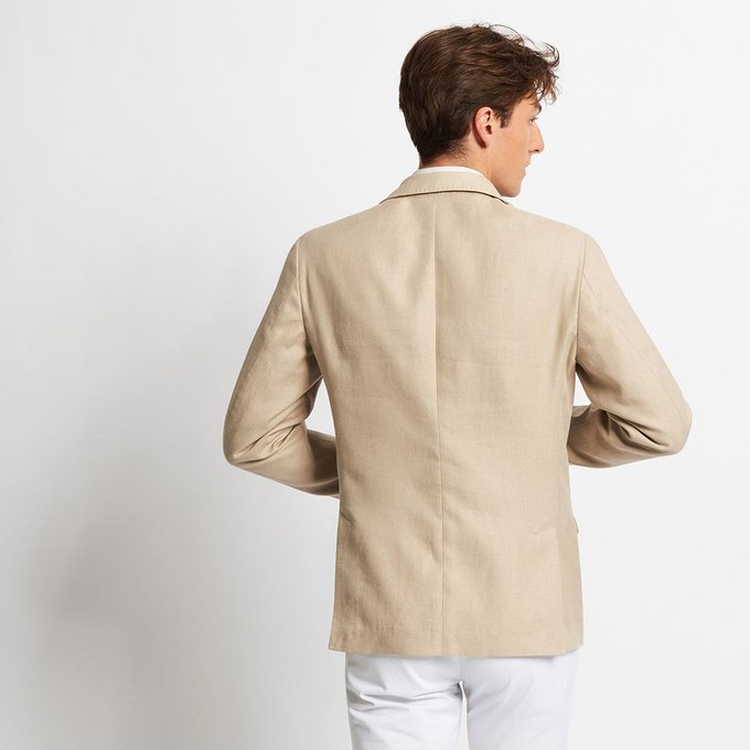 Veste beige en coton lin beige classic Devred | La Redoute Veste beige en coton lin pour Homme Devred