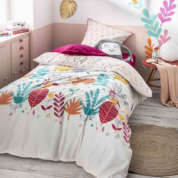 Parure de Couette 100/% Coton 57 Fils Junglee 240 x 260 cm