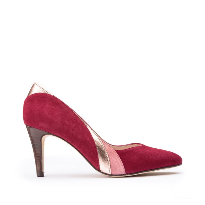 burgundy leather heels