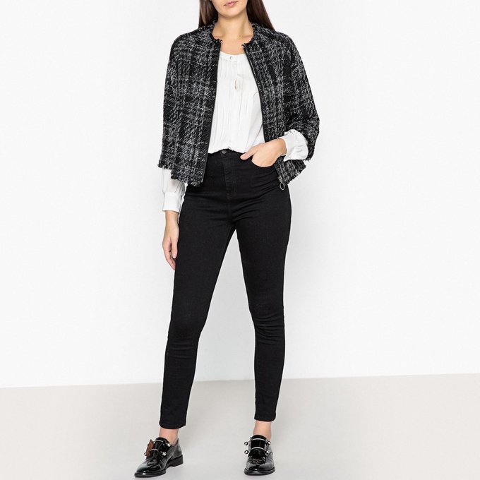 Veste courte, esprit couture, zippée gris Gerard Darel | La Veste courte, esprit couture, zippée gris Gerard Darel | La