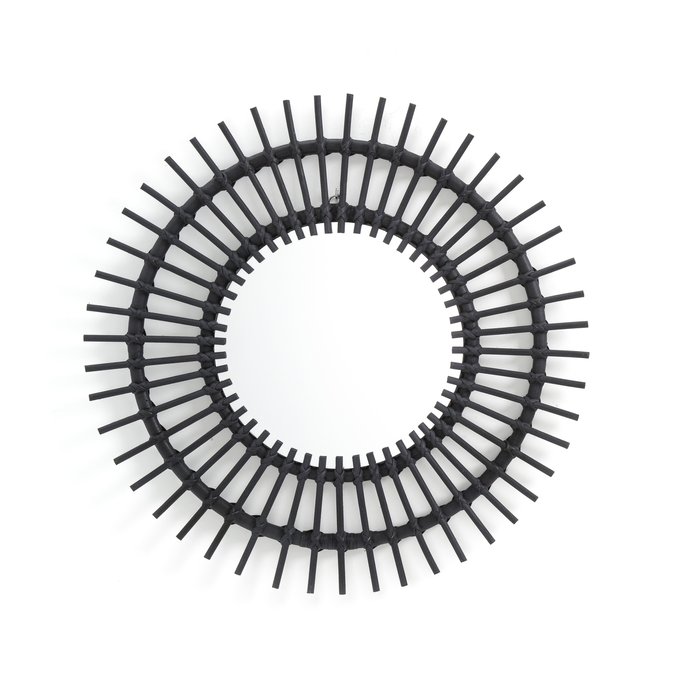 Nogu Black Cane Sunburst Mirror
