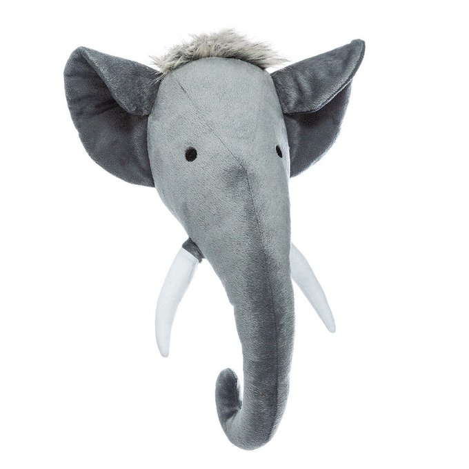 peluche elephant gris