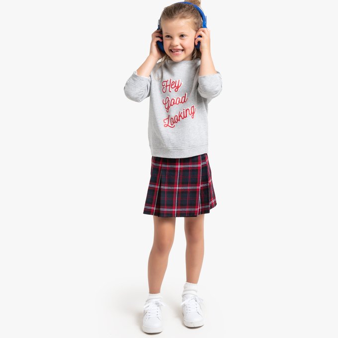 3-12 Years La Redoute Collections Big Girls Fleece Skater Skirt