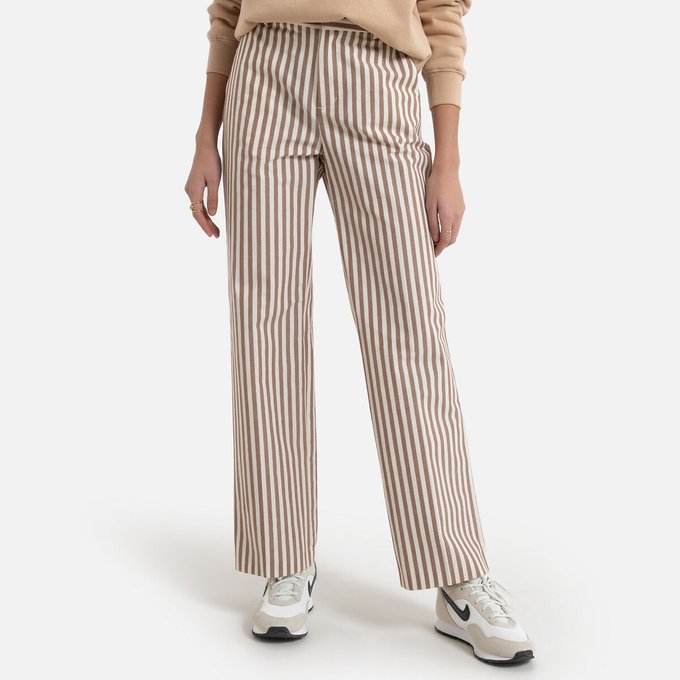 high waisted pants striped