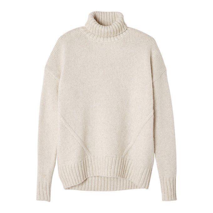 Pull col roulé en grosse maille La Redoute Collections | La Pull noir grosse maille | La Redoute