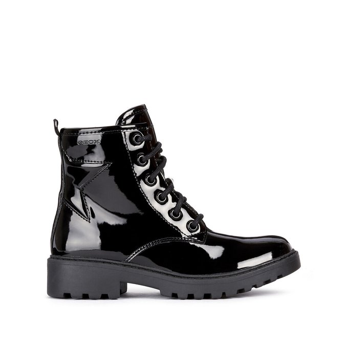 Kids casey ankle boots black patent 