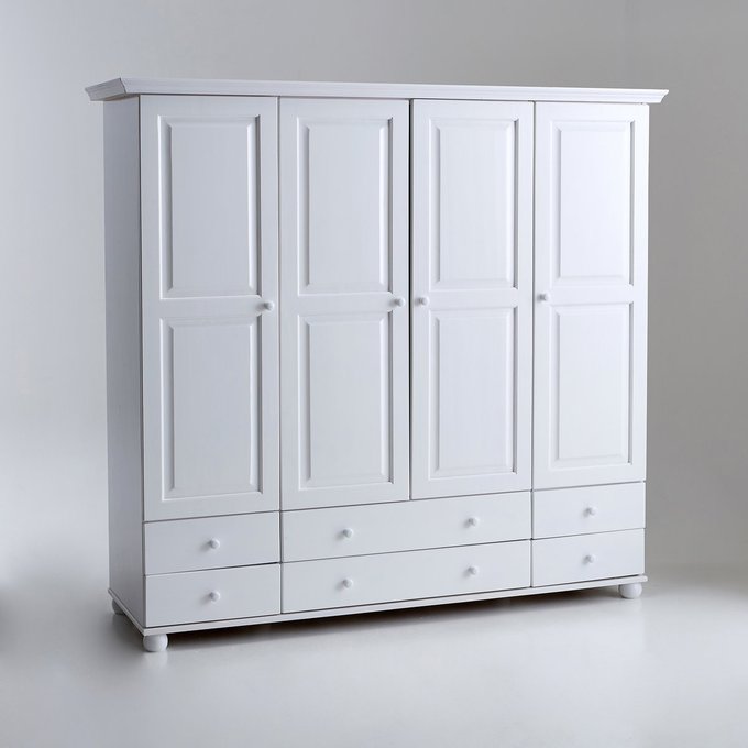 Kleiderschrank Harold Kiefer Massiv Waschefacher Und