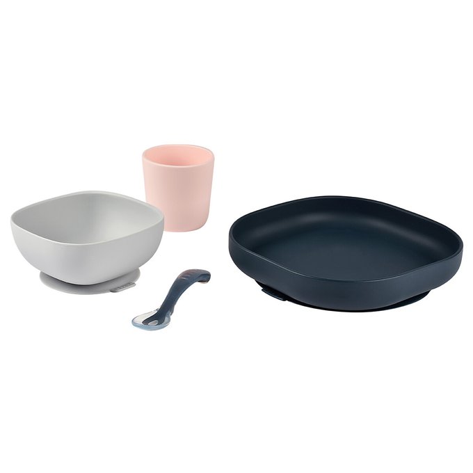 Coffret Repas Bebe 4 Pieces En Silicone Beaba La Redoute