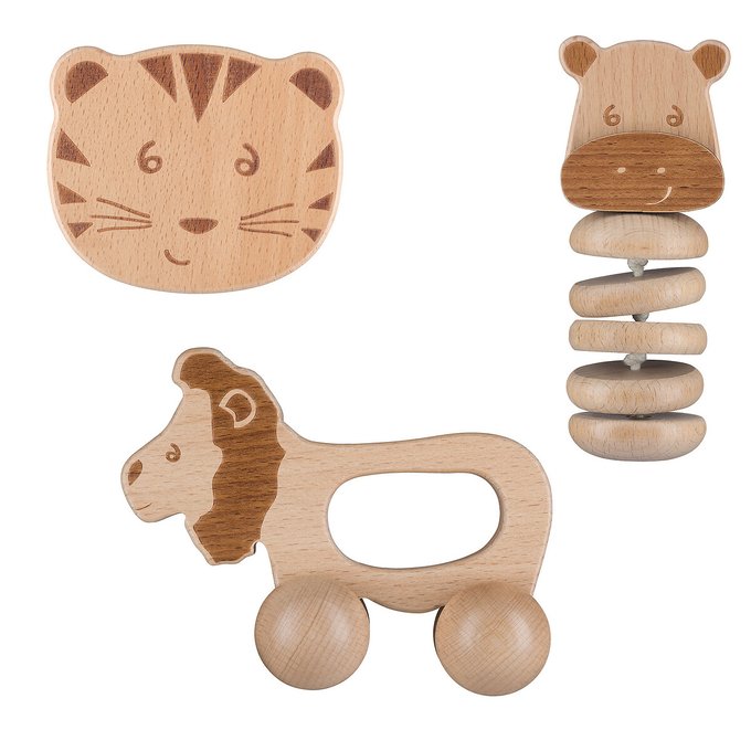 Coffret Cadeau Jouets En Bois D Eveil Bois Naturel Bebe Confort La Redoute