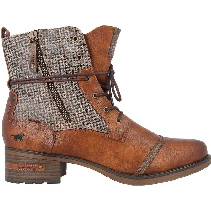 bottes mustang marron