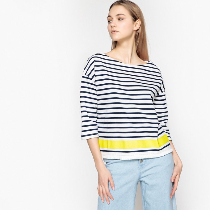 navy striped sweatshirt