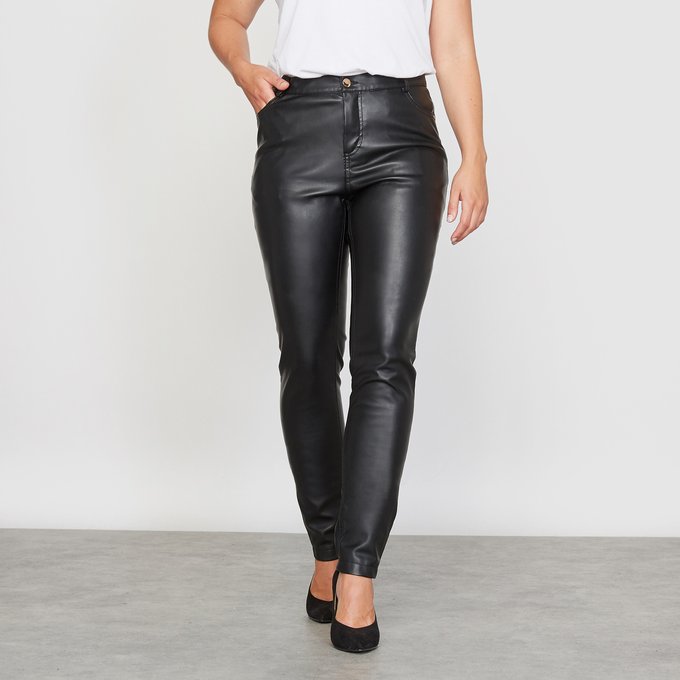 skinny fit leather trousers