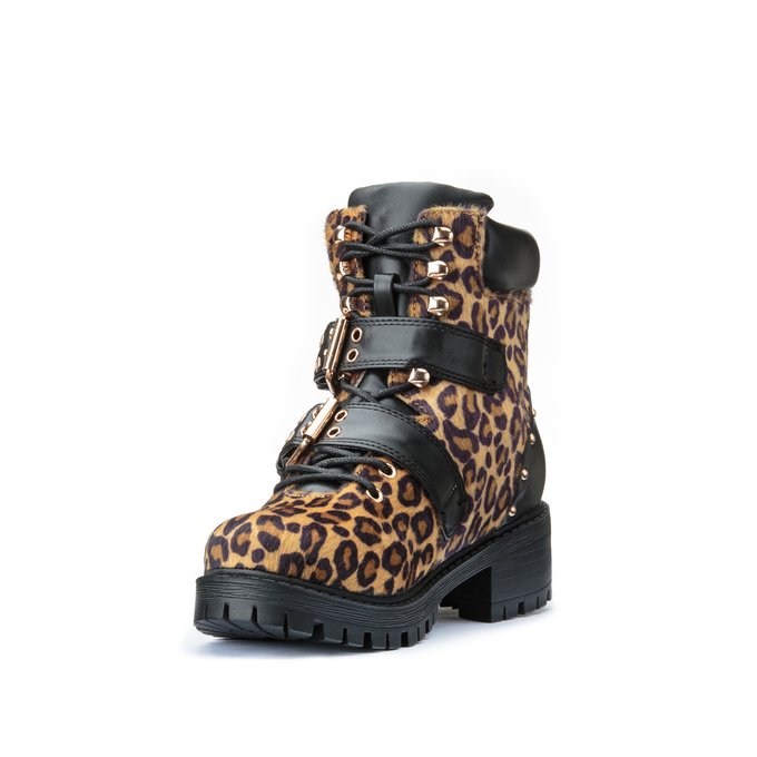leopard print work boots
