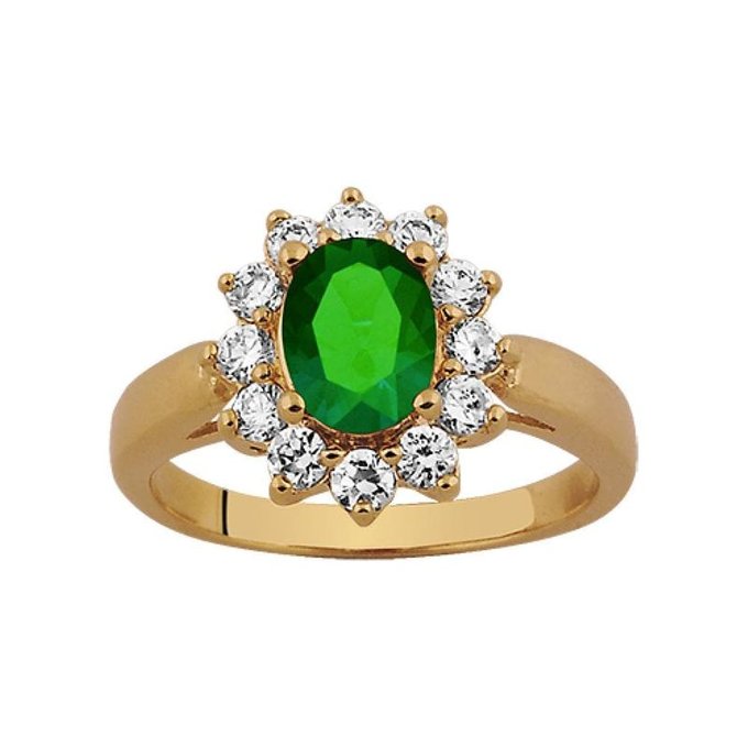 bague or zirconium vert bague or zirconium vert