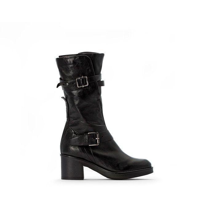 leather calf boots