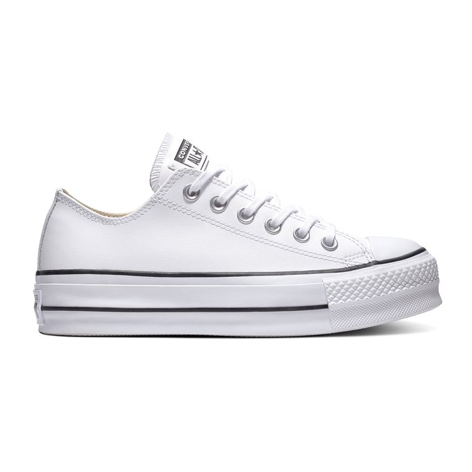 converse chuck taylor all star platform ox trainers in white