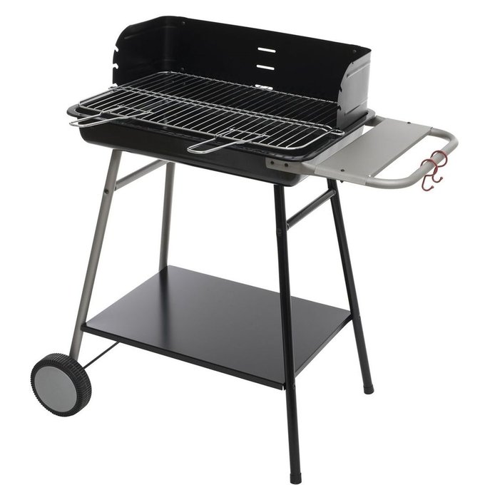 Barbecue à charbon azur l. 53 x l. 38 cm noir Neka | La Barbecue à charbon Azur L. 53 x l. 38 cm Noir Noir