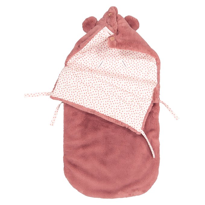pink fur travel bag